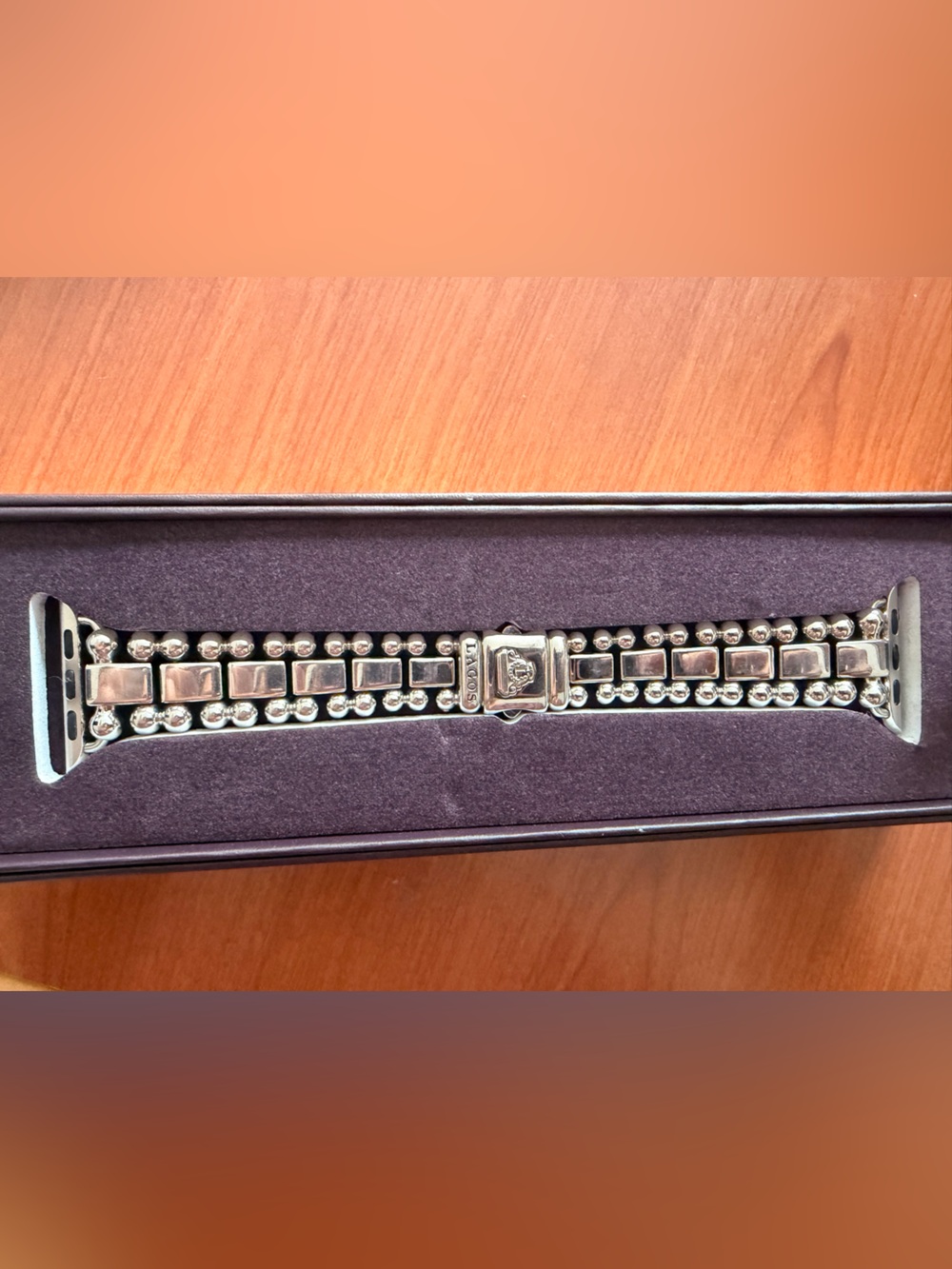LAGOS Silver Link Bracelet Apple Watch Band - Picture 2 of 5